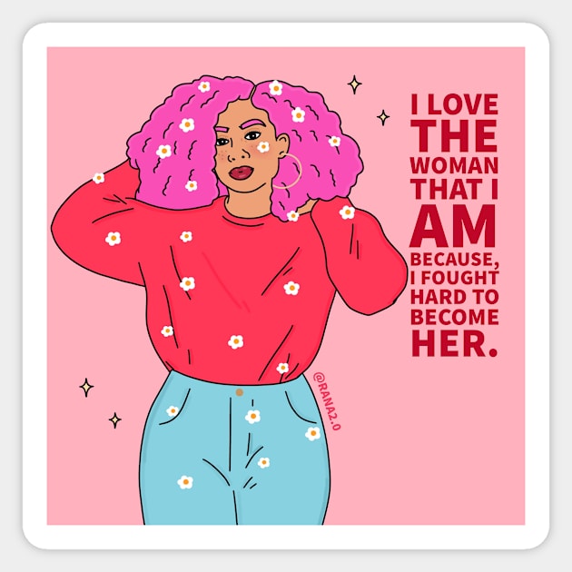 Strong woman Sticker by Ranaawadallah